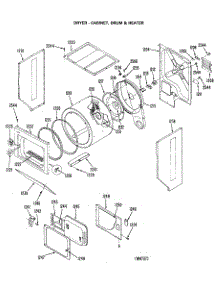 02 - Dryer - Cabinet, Drum & Heater parts for Ge Washer Dryer Combo WSM2780LBW from AppliancePartsPros.com