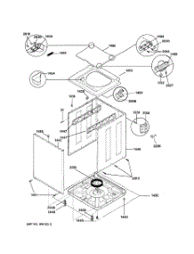 04 - Washer Cabinet parts for Ge Washer Dryer Combo WSM2780TCWAB from AppliancePartsPros.com