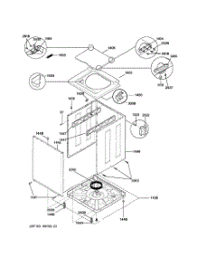 04 - Washer Lower Cabinet & Top parts for Ge Washer Dryer Combo WSM2700TEWWB from AppliancePartsPros.com