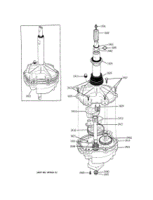 06 - Transmission parts for Ge Washer Dryer Combo WSM2700TEWWB from AppliancePartsPros.com