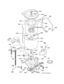 05 - Washer-Tubs, Hoses & Motor parts for Ge Washer Dryer Combo WSM2700TDWAB from AppliancePartsPros.com