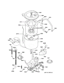 05 - Washer Motor & Tub parts for Ge Washer Dryer Combo WSM2780TEWAB from AppliancePartsPros.com
