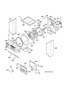 02 - Dryer-Cabinet, Drum & Heater parts for Ge Washer Dryer Combo WSM2700TDWWB from AppliancePartsPros.com