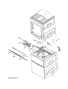 09 - Cabinet (2) parts for Ge Washer Dryer Combo GTUP240GM0WW from AppliancePartsPros.com