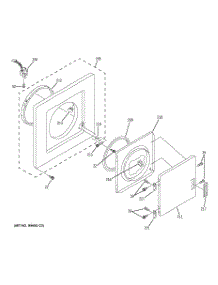 10 - Dryer Front Panel & Door parts for Ge Washer Dryer Combo WSM2420D3WW from AppliancePartsPros.com