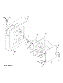 06 - Dryer Front Panel & Door parts for Ge Washer Dryer Combo WSM2420D1CC from AppliancePartsPros.com