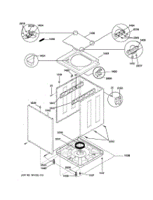04 - Cabinet & Top Panel parts for Ge Washer Dryer Combo WSM2780DBWWW from AppliancePartsPros.com