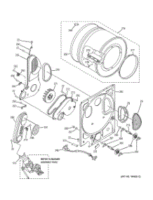 06 - Dryer Drum & Back Panel parts for Ge Washer Dryer Combo WSM2480D0WW from AppliancePartsPros.com