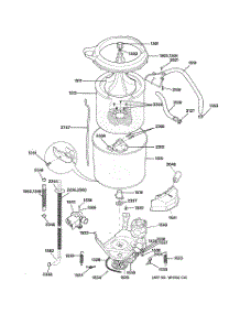 05 - Tub & Motor parts for Ge Washer Dryer Combo WSM2780DAWWW from AppliancePartsPros.com