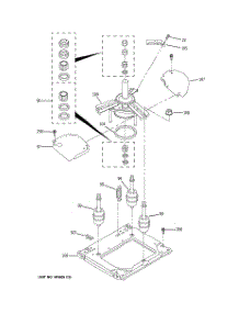 10 - Machine Base Parts parts for Ge Washer Dryer Combo WSM2420D0CC from AppliancePartsPros.com