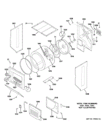 02 - Dryer Upper Cabinet, Drum & Heater parts for Ge Washer Dryer Combo WSM2700DAWCC from AppliancePartsPros.com