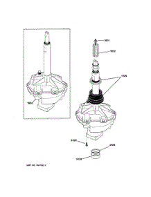 06 - Transmission Assembly parts for Ge Washer Dryer Combo WSM2780DAWWW from AppliancePartsPros.com