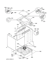 04 - Washer Lower Cabinet & Top parts for Ge Washer Dryer Combo WSM2700DAWCC from AppliancePartsPros.com