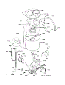 05 - Washer Motor & Tub parts for Ge Washer Dryer Combo WSM2700DAWCC from AppliancePartsPros.com