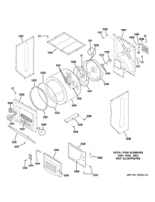 02 - Dryer Upper Cabinet, Drum & Heater parts for Ge Washer Dryer Combo WSM2700WEWWW from AppliancePartsPros.com