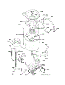 05 - Washer Motor & Tub parts for Ge Washer Dryer Combo WSM2700WEWWW from AppliancePartsPros.com