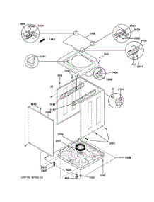 04 - Cabinet & Top Panel parts for Ge Washer Dryer Combo WSM2780WEWWW from AppliancePartsPros.com
