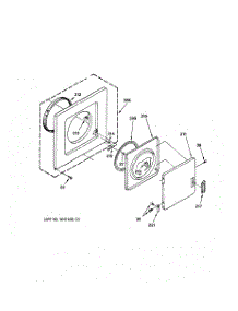 05 - Dryer Front Panel & Door parts for Ge Washer Dryer Combo WSM2420TCAWW from AppliancePartsPros.com