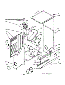 06 - Dryer Cabinet & Motor parts for Ge Washer Dryer Combo WSM2420TCAWW from AppliancePartsPros.com