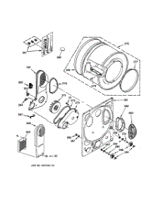 07 - Dryer Drum & Back Panel parts for Ge Washer Dryer Combo WSM2420TCAWW from AppliancePartsPros.com