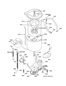 05 - Washer Tub, Hoses & Motor parts for Ge Washer Dryer Combo WSM2780WCWWW from AppliancePartsPros.com