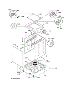 04 - Washer Cabinet parts for Ge Washer Dryer Combo WSM2700WAWCC from AppliancePartsPros.com