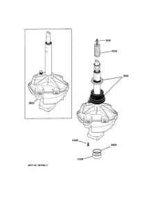 06 - Transmission Assembly parts for Ge Washer Dryer Combo WSM2780WCWWW from AppliancePartsPros.com