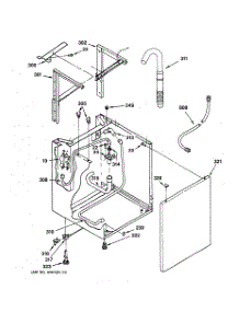 09 - Washer Cabinet parts for Ge Washer Dryer Combo WSM2420TCAWW from AppliancePartsPros.com