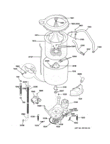 05 - Washer Tub, Hoses & Motor parts for Ge Washer Dryer Combo WSM2700WAWCC from AppliancePartsPros.com
