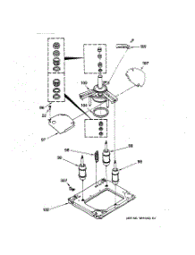 11 - Suspension Assembly parts for Ge Washer Dryer Combo WSM2420TCAWW from AppliancePartsPros.com