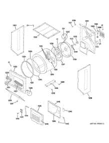 02 - Dryer Upper Cabinet, Drum & Heater parts for Ge Washer Dryer Combo WSM2700WCWWW from AppliancePartsPros.com