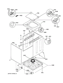 04 - Washer Lower Cabinet parts for Ge Washer Dryer Combo WSM2700WBWCC from AppliancePartsPros.com