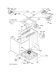 04 - Washer Lower Cabinet & Top parts for Ge Washer Dryer Combo WSM2700WBAA from AppliancePartsPros.com