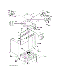 04 - Washer Cabinet & Top parts for Ge Washer Dryer Combo WSM2780WBAA from AppliancePartsPros.com