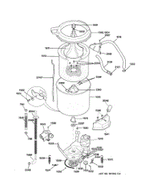 05 - Washer Motor & Tub parts for Ge Washer Dryer Combo WSM2700WAWAA from AppliancePartsPros.com