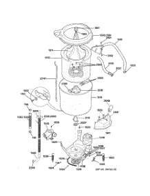 05 - Washer Motor & Tub parts for Ge Washer Dryer Combo WSM2780WBAA from AppliancePartsPros.com