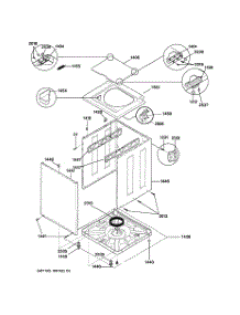04 - Washer Cabinet & Top parts for Ge Washer Dryer Combo WSM2780WAWWW from AppliancePartsPros.com