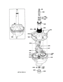 06 - Transmission parts for Ge Washer Dryer Combo WSM2700WAWAA from AppliancePartsPros.com