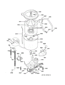 05 - Washer Motor & Tub parts for Ge Washer Dryer Combo WSM2780WAWWW from AppliancePartsPros.com