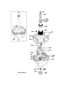 06 - Transmission parts for Ge Washer Dryer Combo WSM2780WAWWW from AppliancePartsPros.com