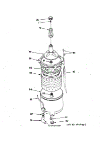 12 - Tub parts for Ge Washer Dryer Combo WSM2420TAAWW from AppliancePartsPros.com