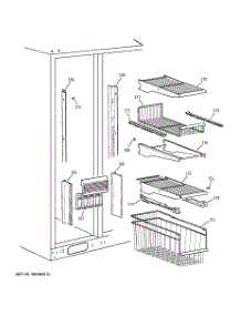 04 - Freezer Shelves parts for Ge Refrigerator TFX30PRYFAA from AppliancePartsPros.com