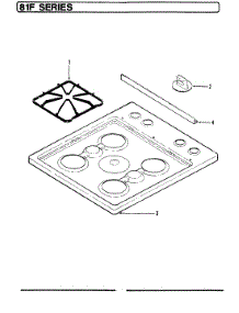 02 - Top Assembly parts for Magic Chef Cooktop U81FA-1 from AppliancePartsPros.com
