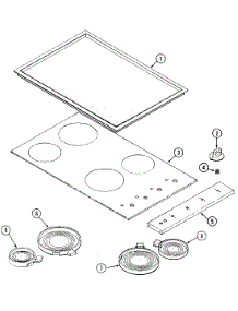 02 - Top Assembly parts for Magic Chef Cooktop 8770RB from AppliancePartsPros.com