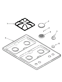 03 - Top Assembly parts for Magic Chef Cooktop CGC2430ADQ from AppliancePartsPros.com