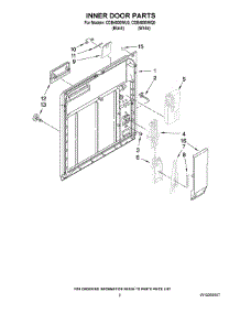 02 - Inner Door Parts parts for Maytag Dishwasher CDB4000WU0 from AppliancePartsPros.com