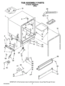 03 - Tub Assembly Parts parts for Maytag Dishwasher CDB4000TQ0 from AppliancePartsPros.com