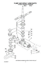 04 - Pump And Spray Arm Parts parts for Magic Chef Dishwasher CDB4000WQ0 from AppliancePartsPros.com
