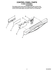 02 - Control Panel Parts parts for Maytag Dishwasher CDB1500AWD10 from AppliancePartsPros.com