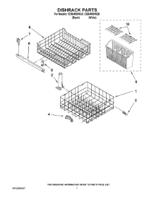 06 - Dishrack Parts parts for Magic Chef Dishwasher CDB4000WQ0 from AppliancePartsPros.com